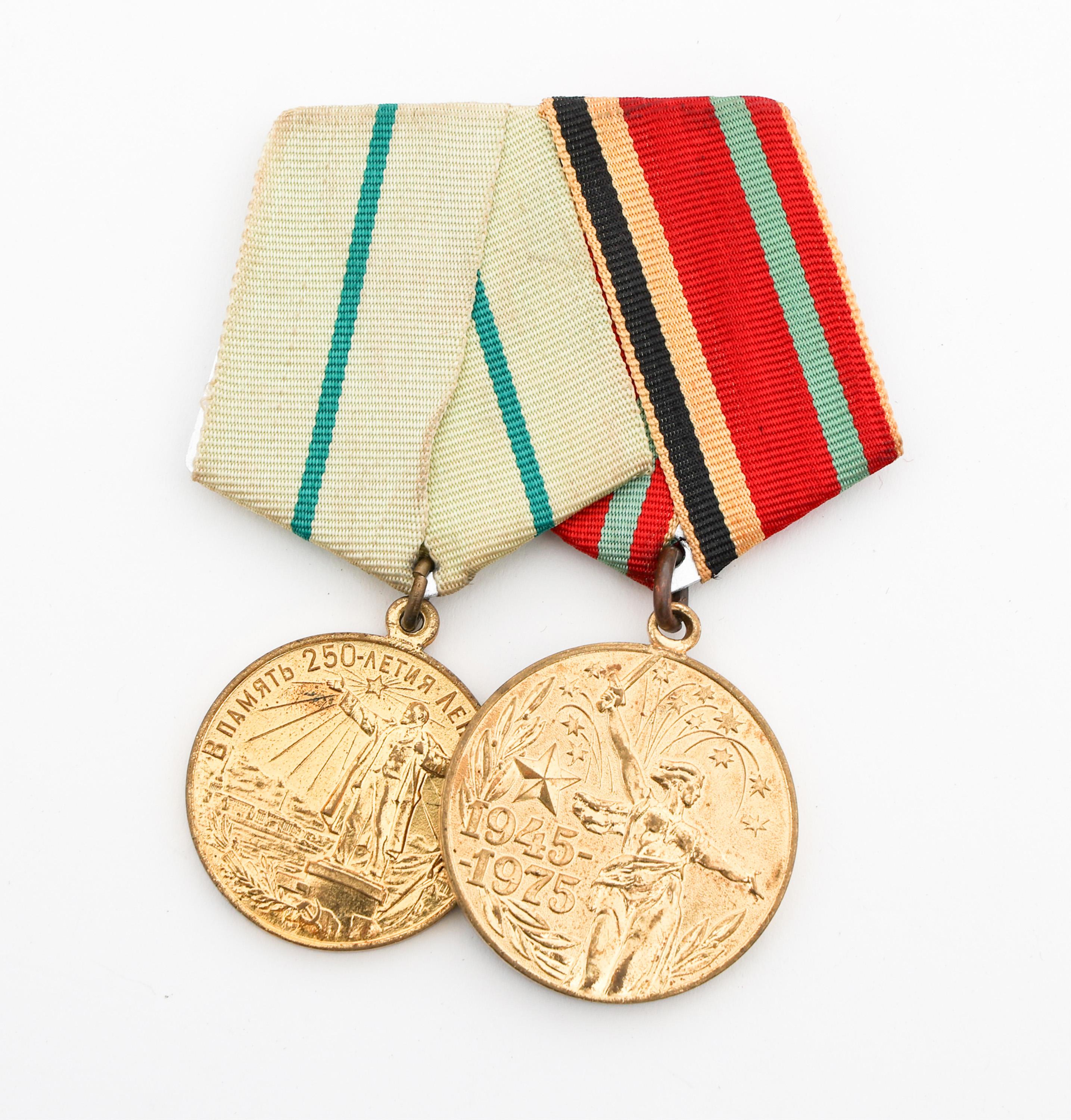 WWII - COLD WAR USSR SERVICE & VICTORY MEDAL BARS