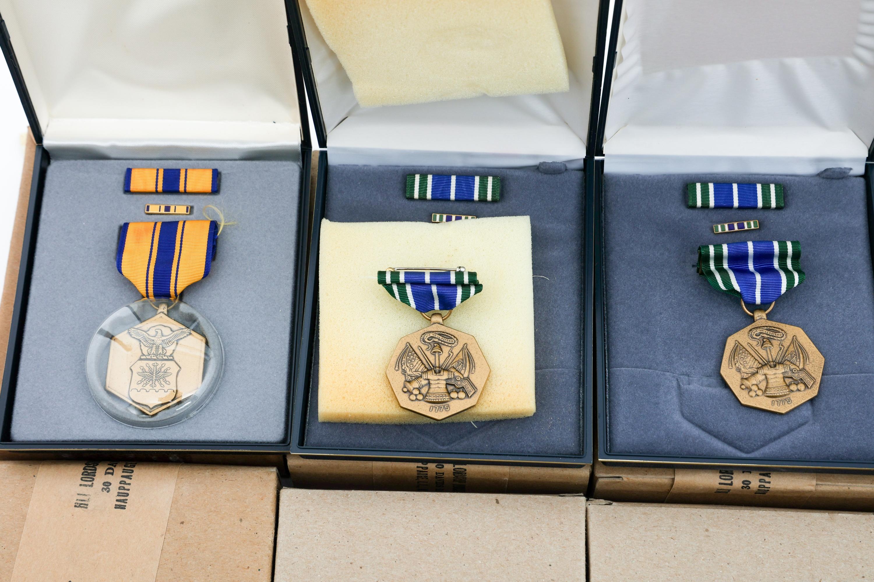 COLD WAR US ARMED FORCES MEDALS WITH CASES