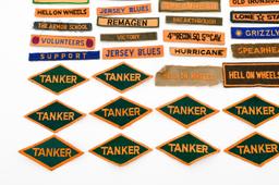 WWII - COLD WAR US ARMY TANKER TABS & PATCHES