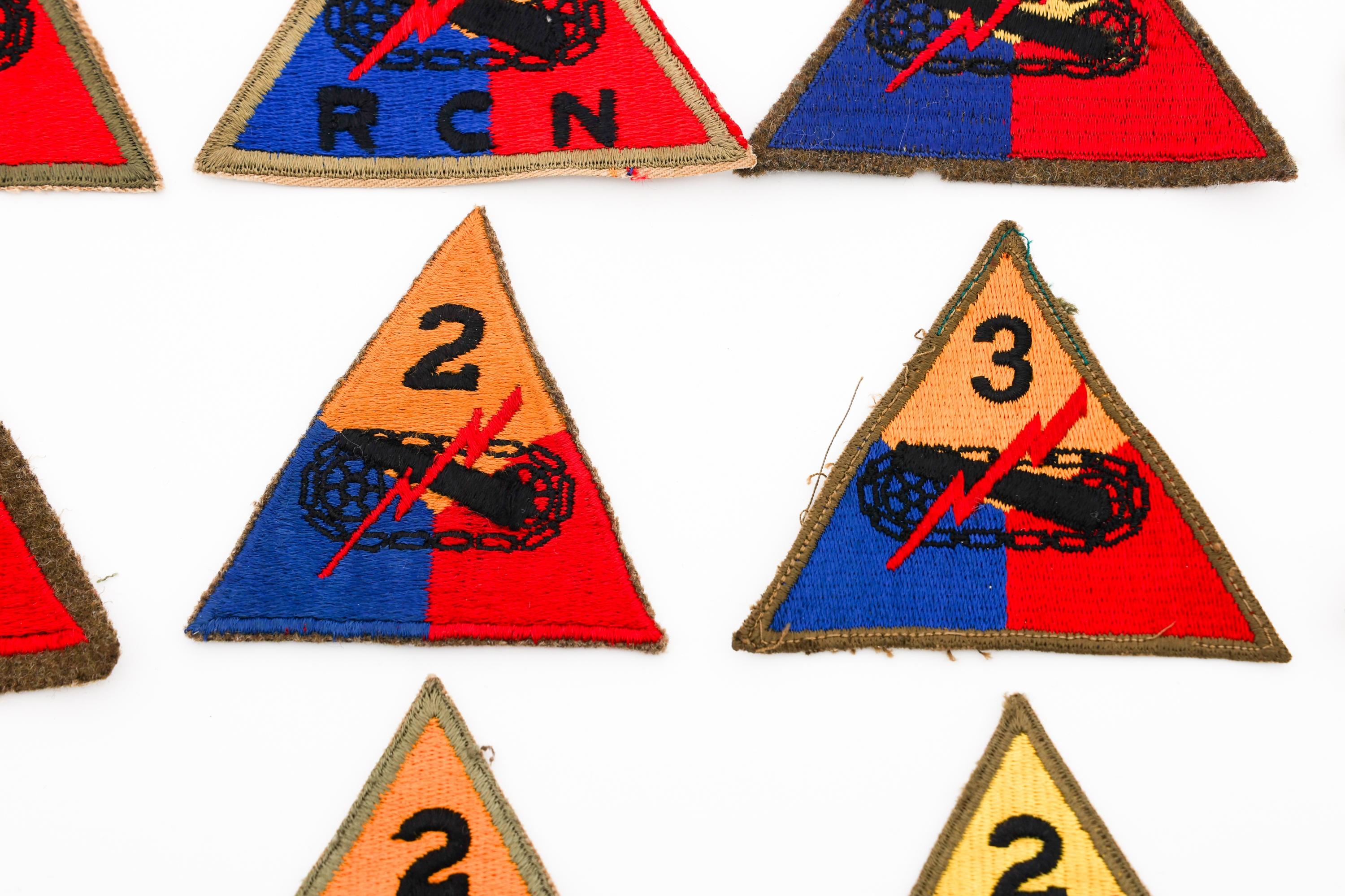 WWII US 1st, 2nd, & 3rd ARMORED DIVISION PATCHES