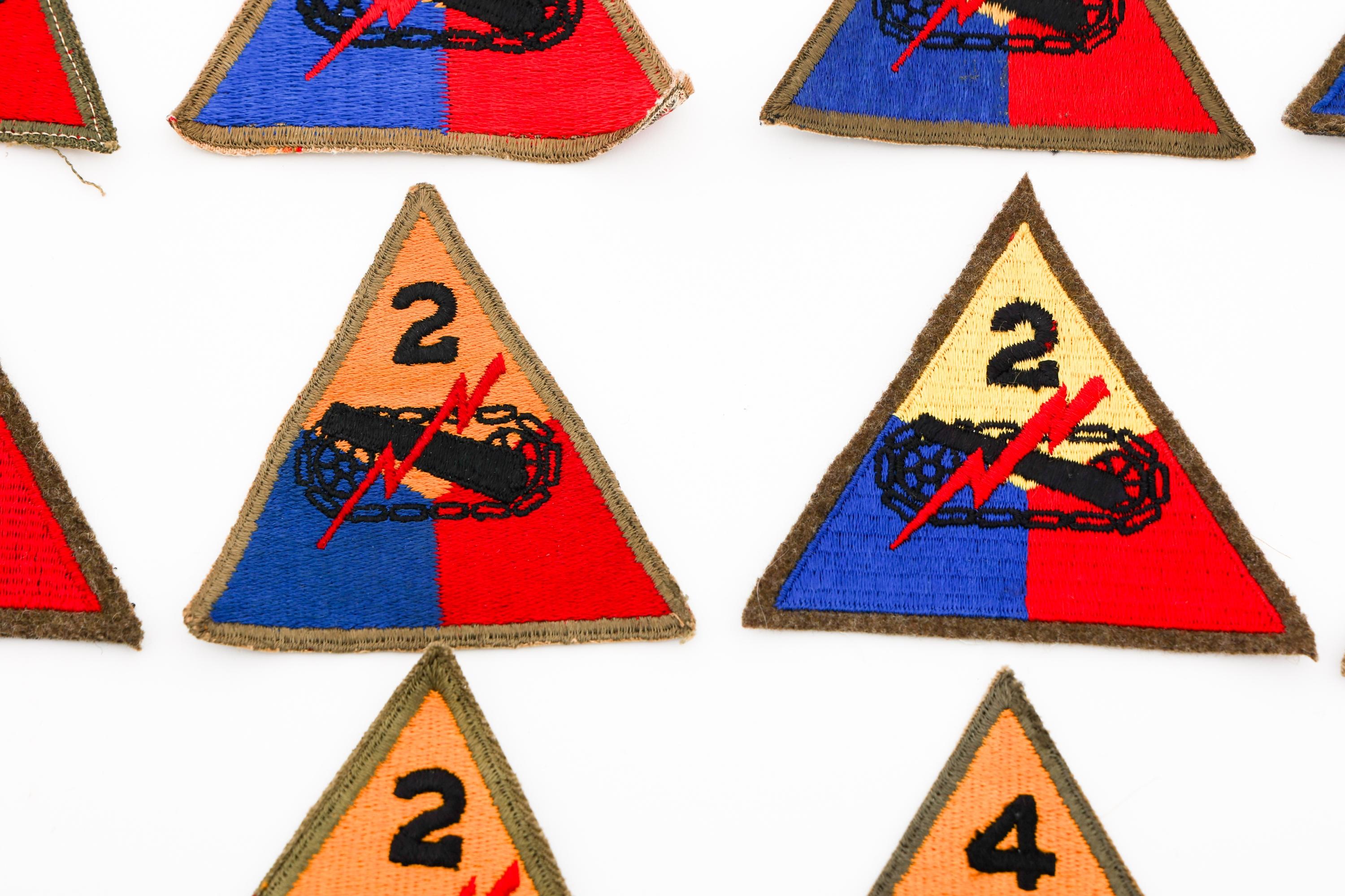 WWII US 1st, 2nd, & 3rd ARMORED DIVISION PATCHES