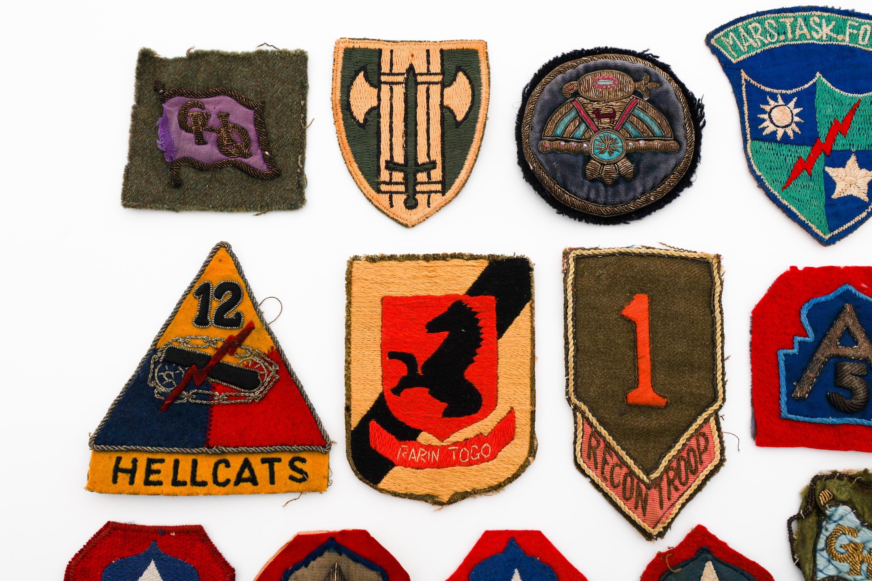 WWII - POST WAR US THEATER MADE BULLION PATCHES