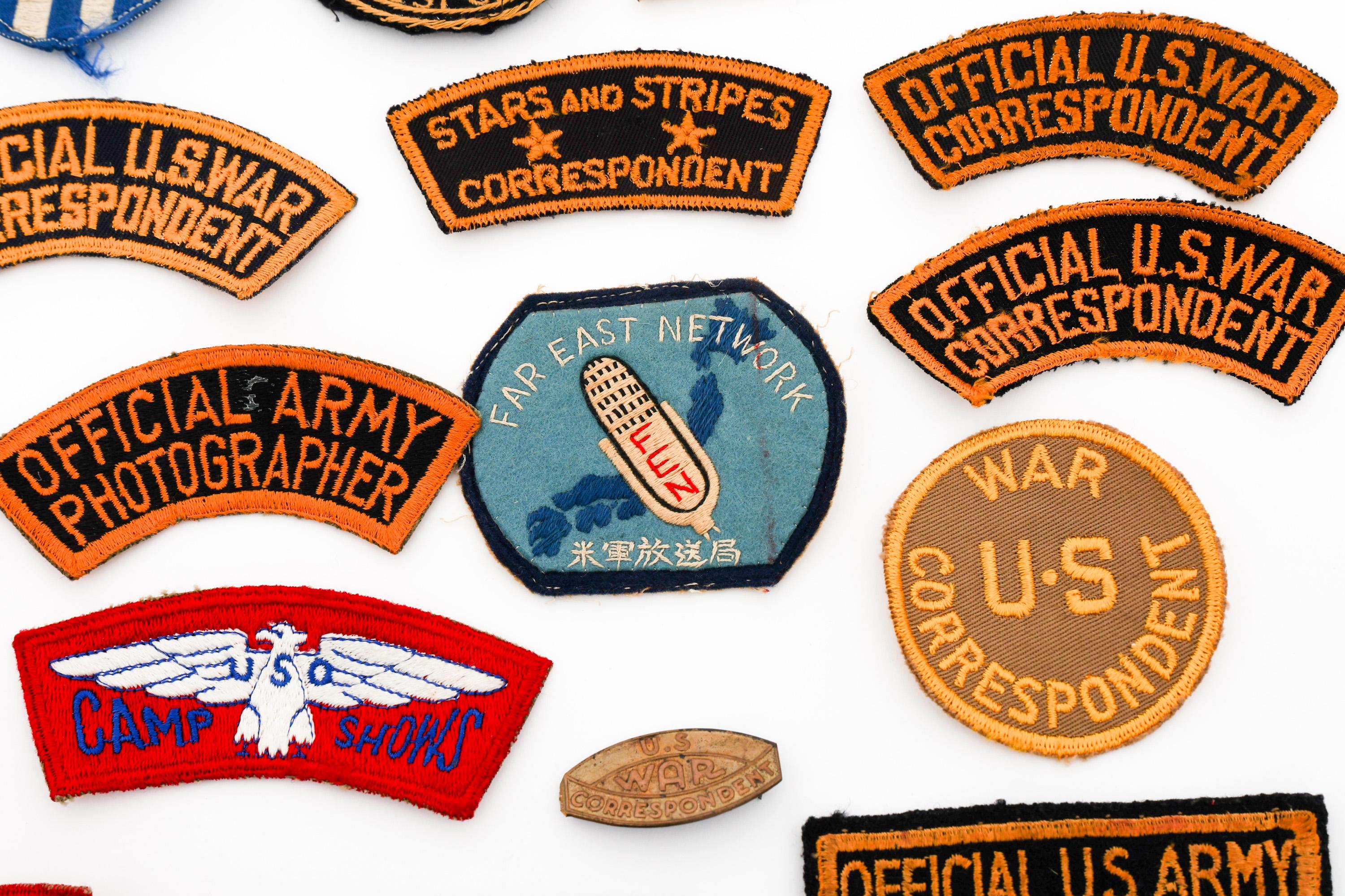 WWII US PHOTOGRAPHER & CORRESPONDENT PATCHES