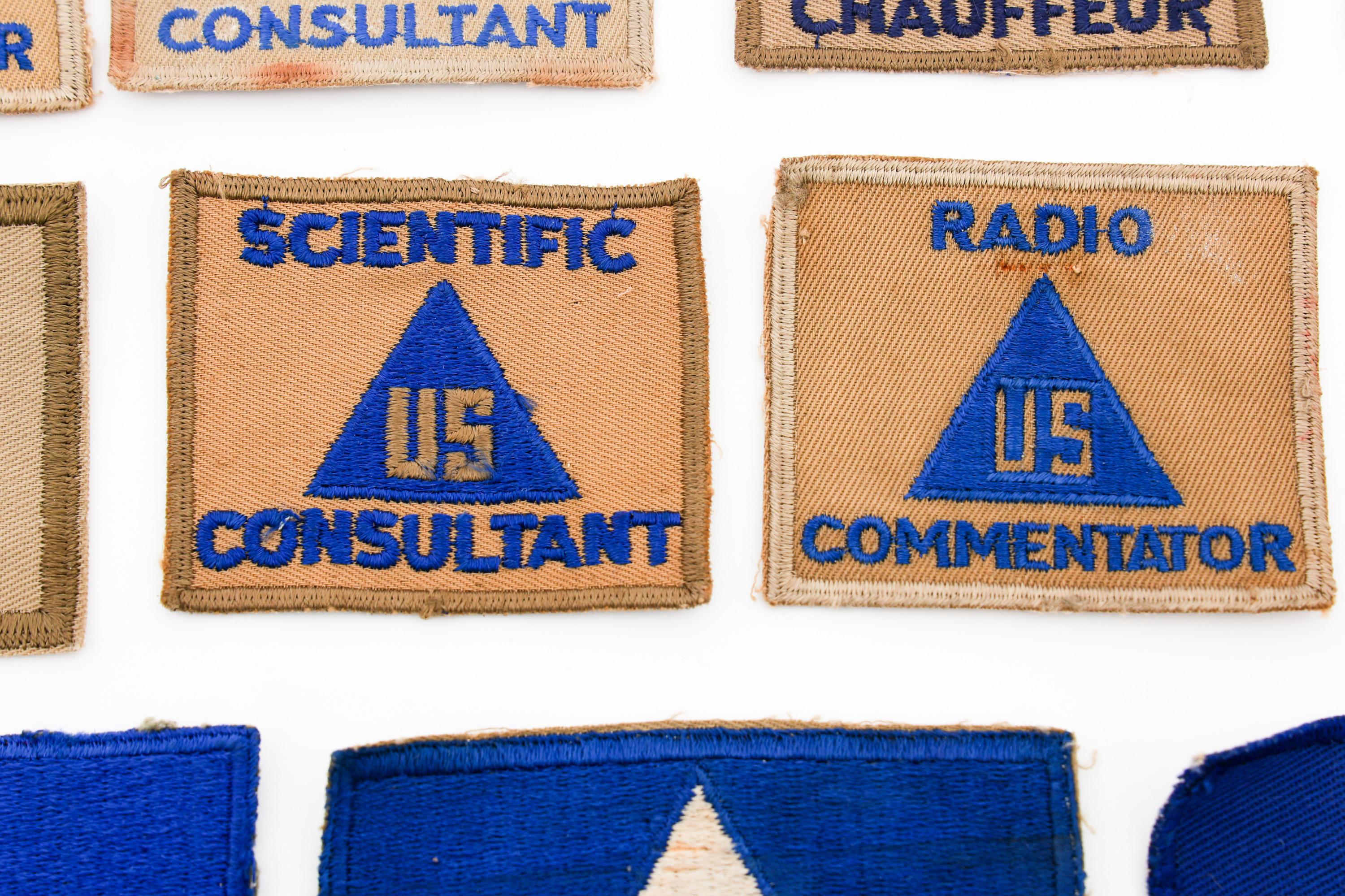 WWII US ARMY CIVILIAN CONTRACTOR PATCHES