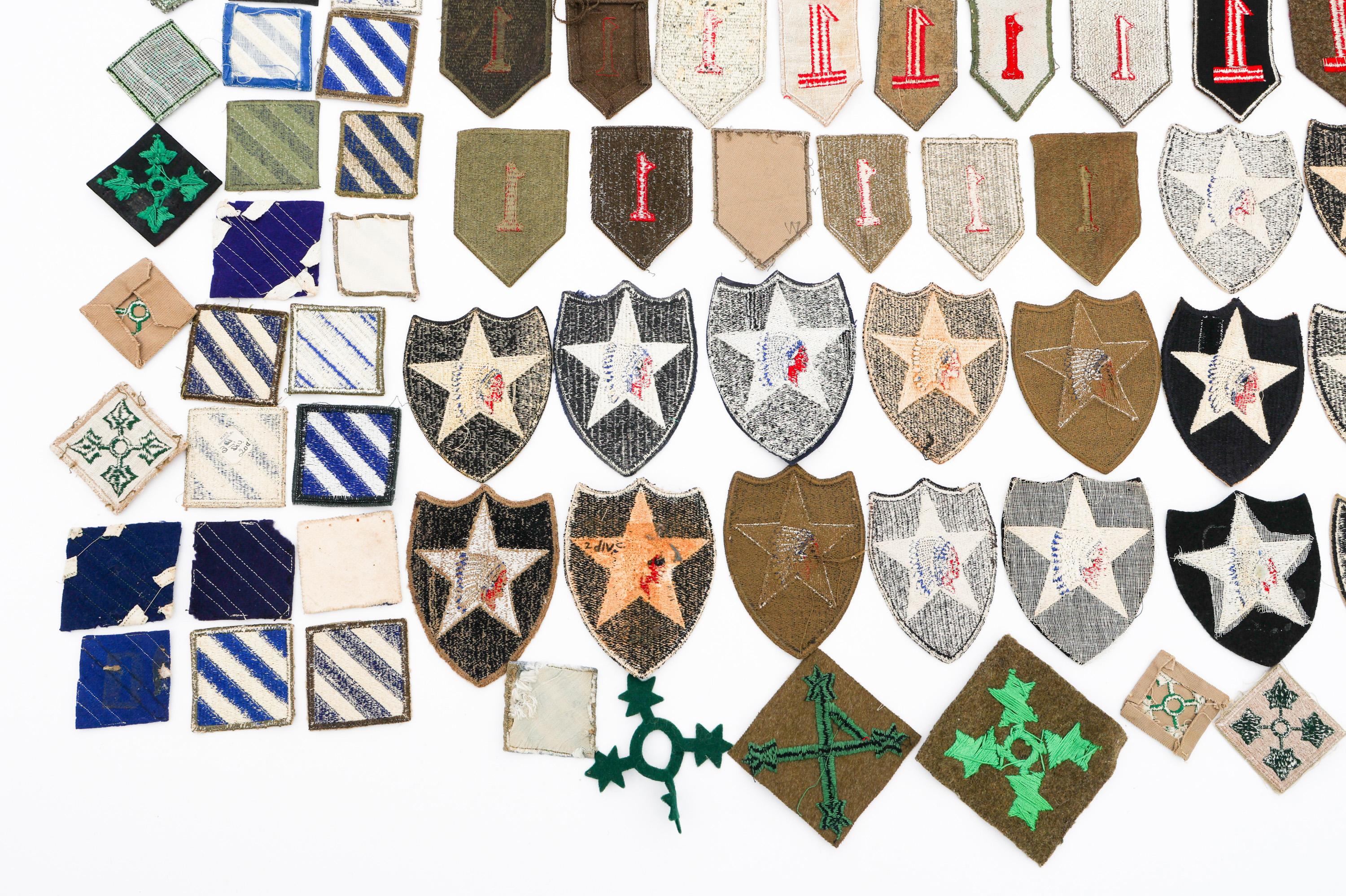 WWII US ARMY 1st - 4th INFANTRY DIVISION PATCHES