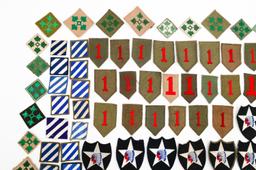 WWII US ARMY 1st - 4th INFANTRY DIVISION PATCHES