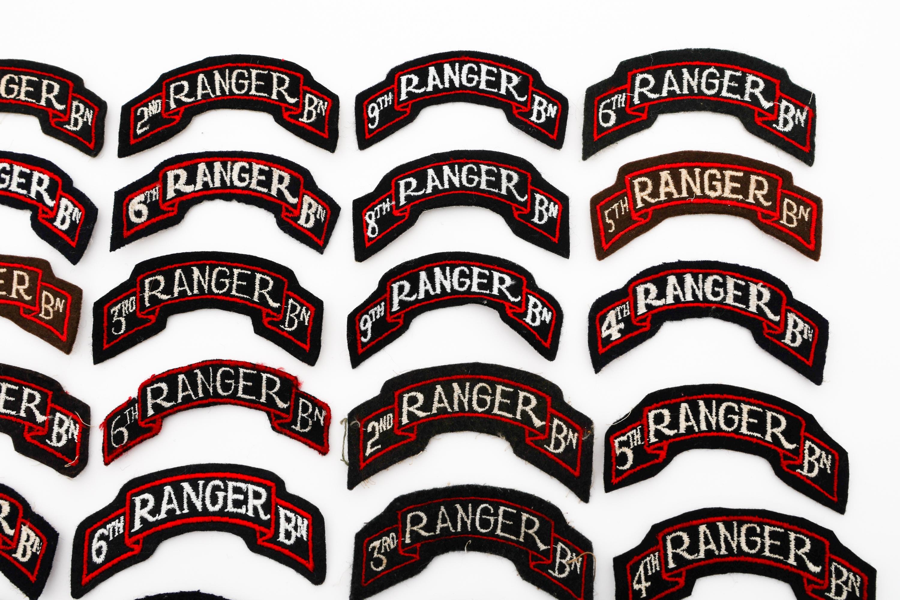 WWII - COLD WAR US ARMY RANGER BATTALION PATCHES