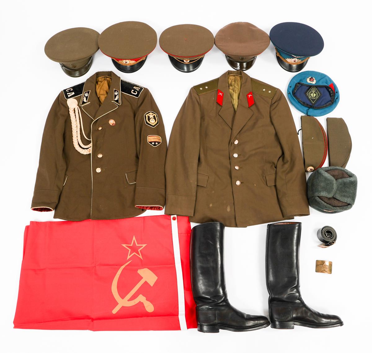 COLD WAR SOVIET UNION UNIFORM ITEMS & HEADGEAR