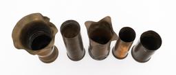 WWI - WWII ARTILLERY SHELL CASINGS & VASES