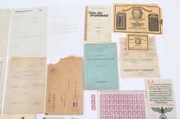 WWII GERMAN 17th SS DIV. GROUP DOCUMENTS & PHOTO
