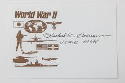 WWI - VIETNAM WAR US MEDAL OF HONOR SIGNED CARDS