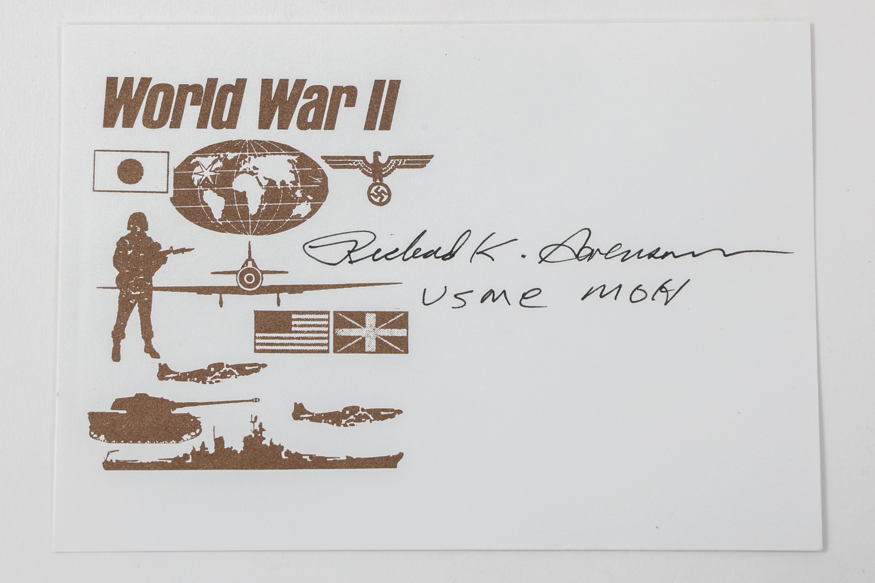 WWI - VIETNAM WAR US MEDAL OF HONOR SIGNED CARDS