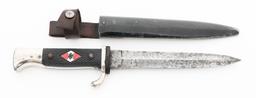 WWII GERMAN HITLER YOUTH KNIFE WITH MODIFIED BLADE