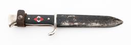 WWII GERMAN HITLER YOUTH KNIFE - MOTTO RZM M7/2