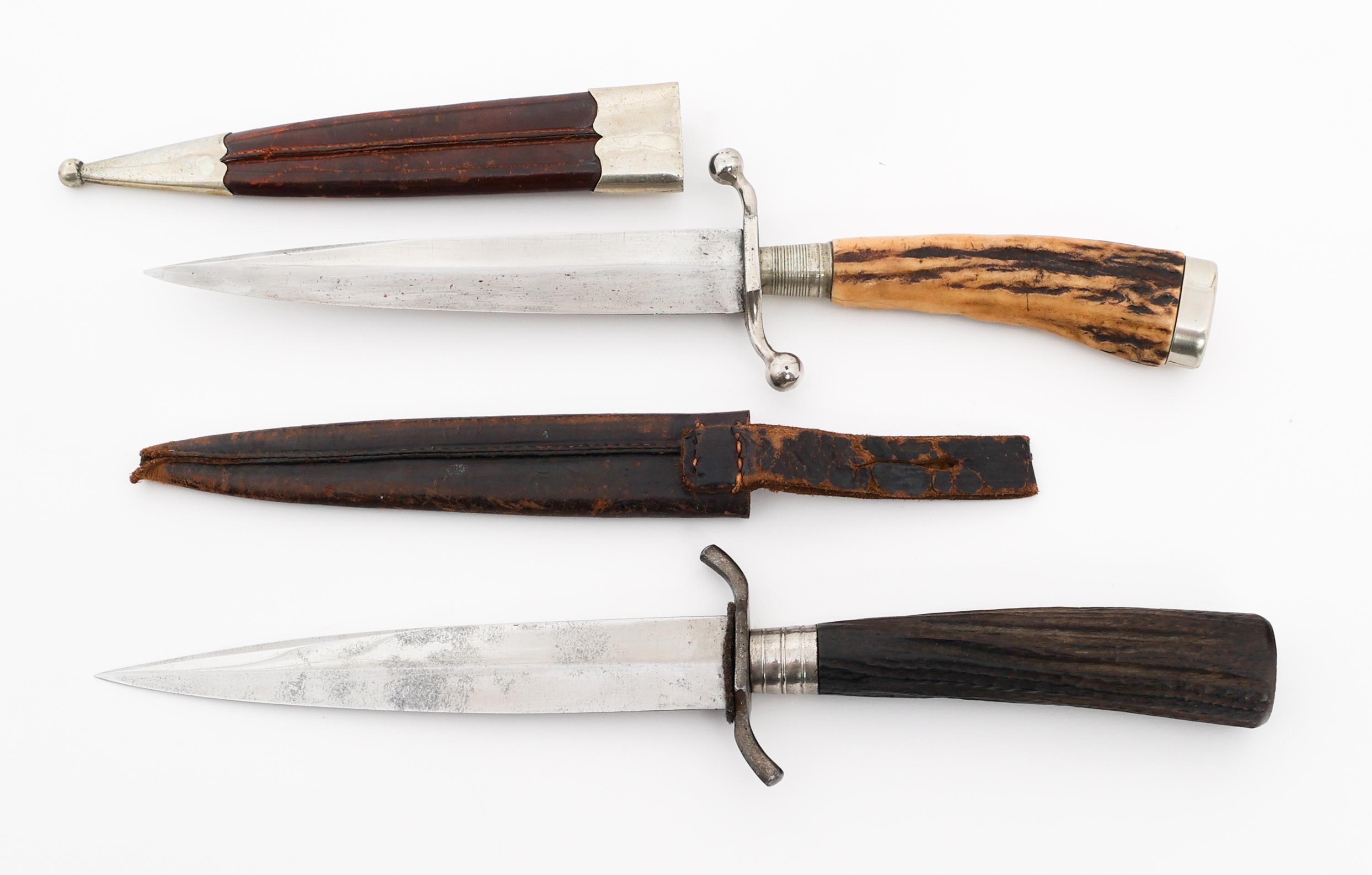GERMAN STAG HORN & WOOD HUNTING KNIVES