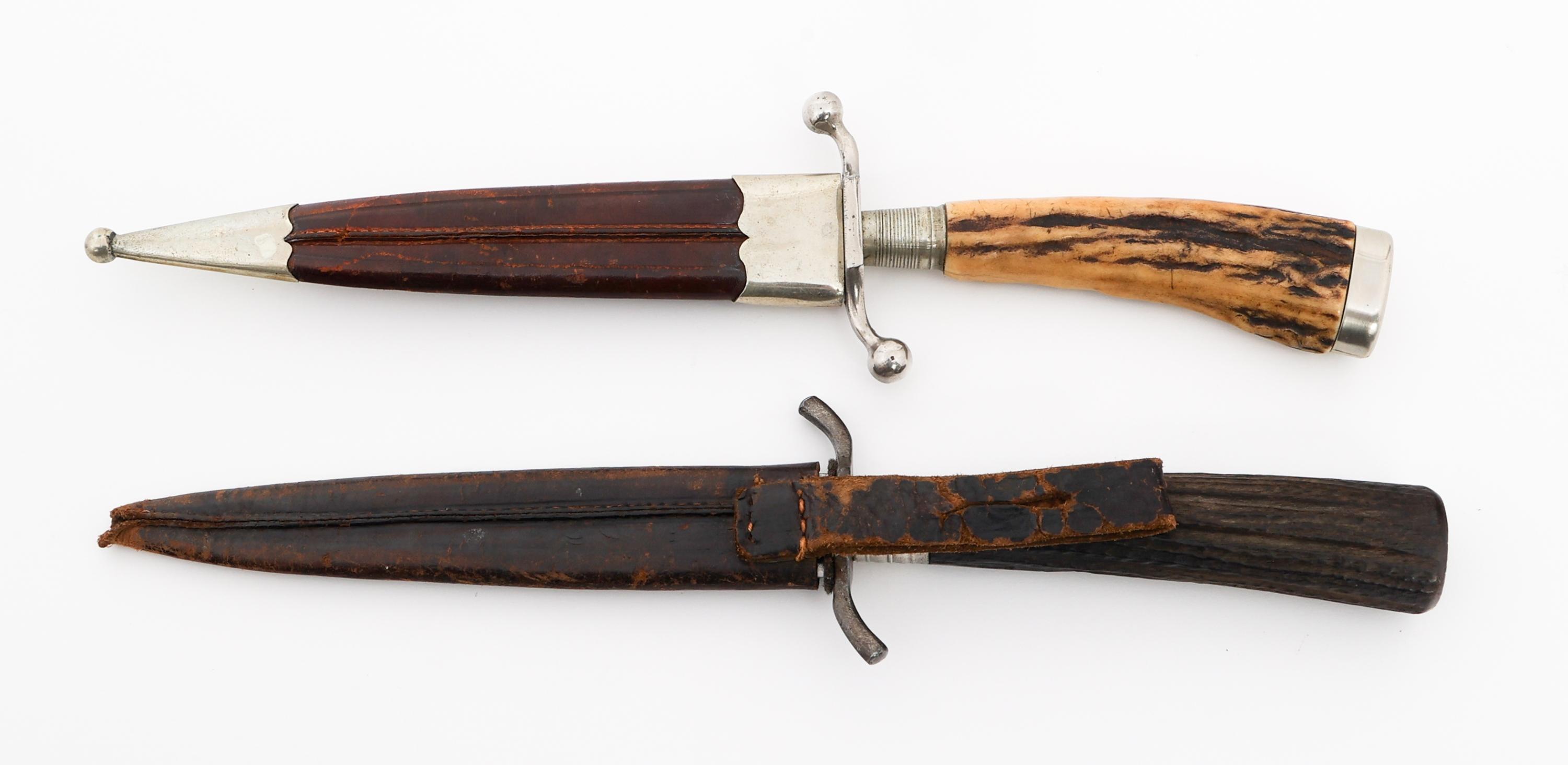 GERMAN STAG HORN & WOOD HUNTING KNIVES