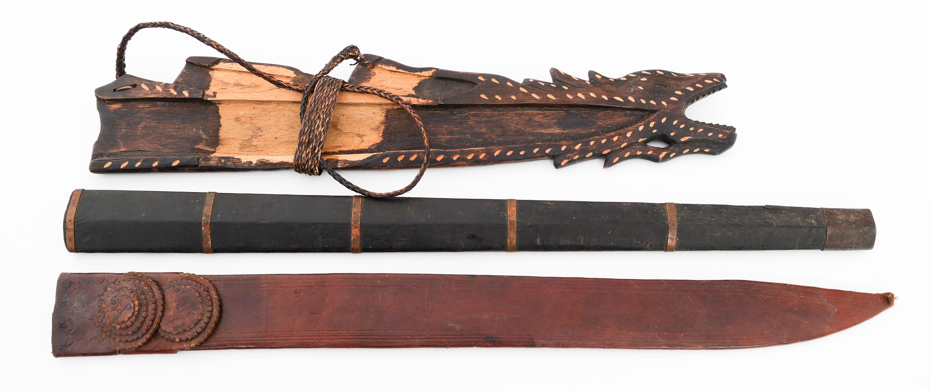SOUTHEAST ASIAN SWORDS WITH SCABBARDS