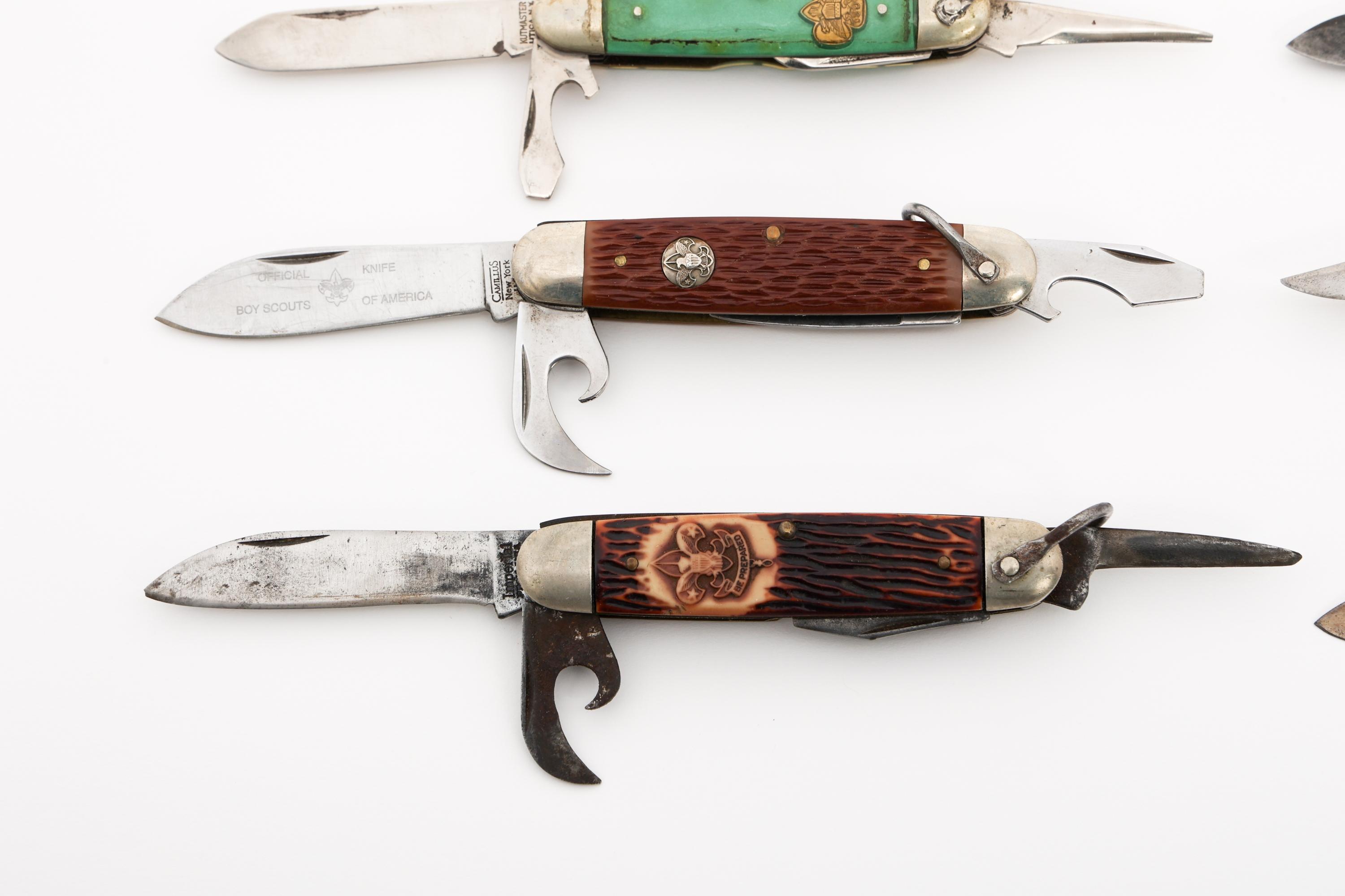 US BOY SCOUTS & GIRL SCOUTS KNIVES, PINS & RING