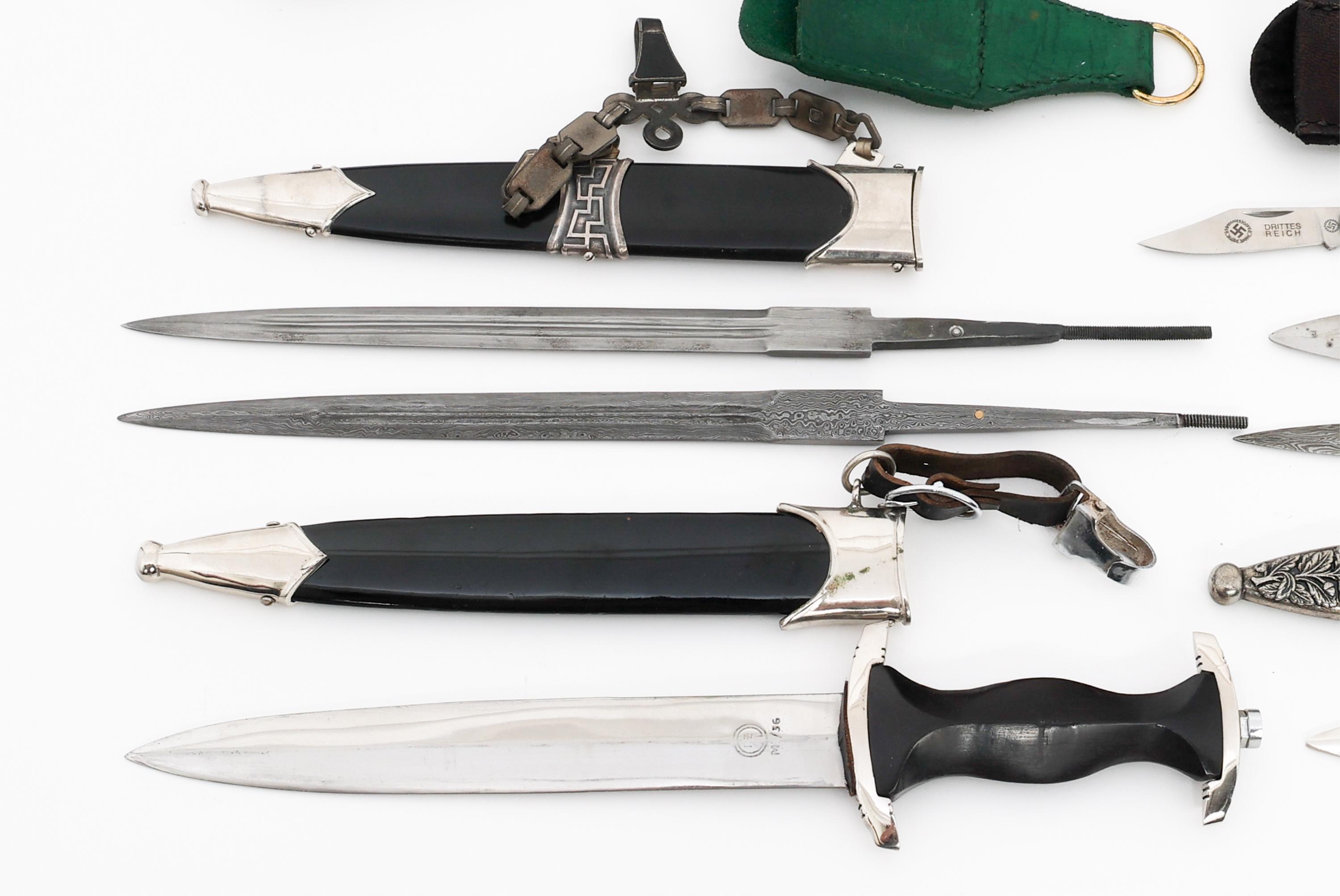 REENACTOR WWII GERMAN SS DAGGERS & ACCOUTREMENTS
