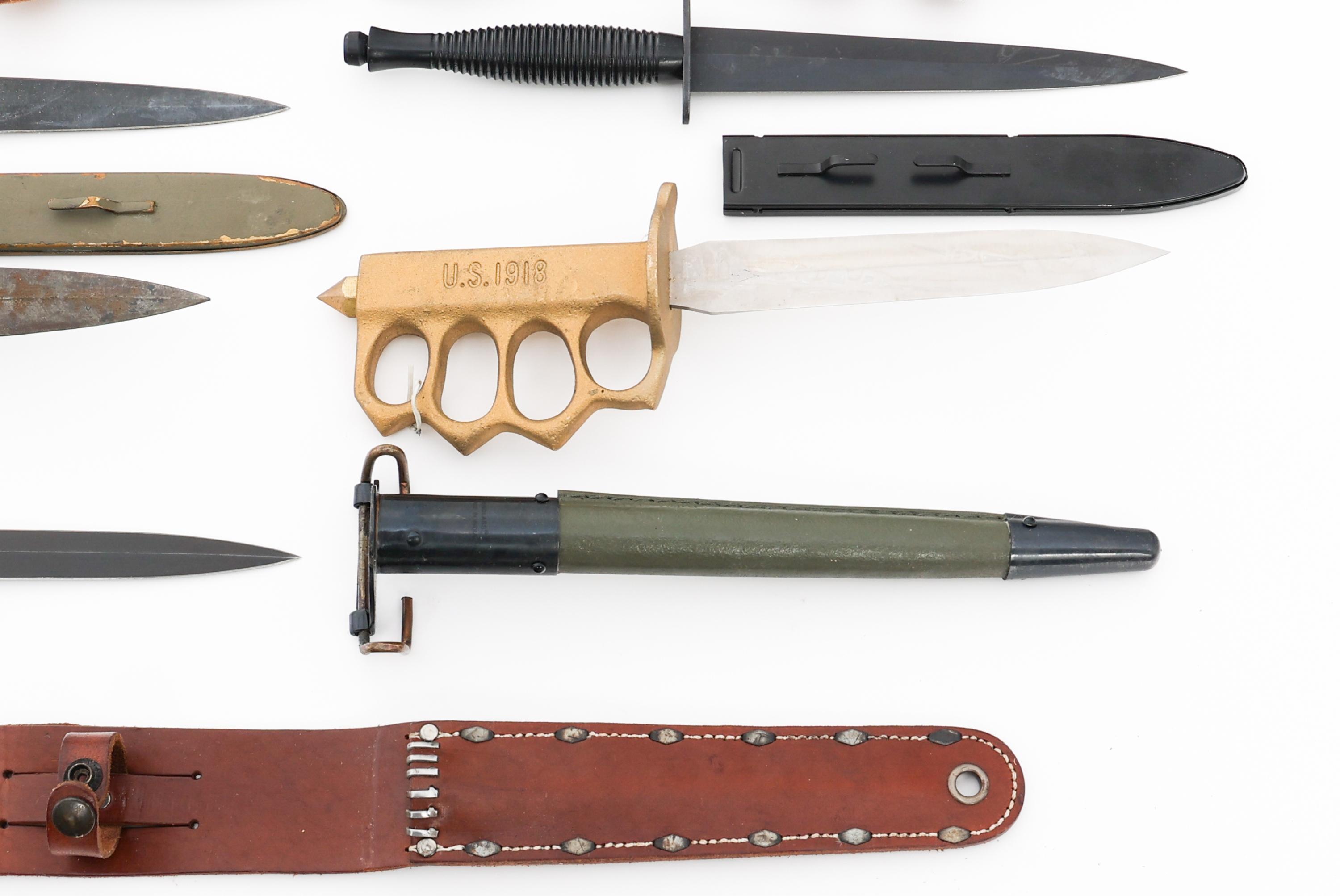 REENACTOR WWI - WWII US TRENCH & FIGHTING KNIVES
