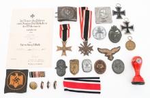 WWI - WWII GERMAN IRON CROSS, MEDALS & INSIGNIA
