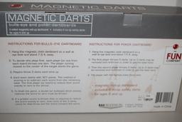 Magnetic Darts, Bulls-Eye & Poker Dart Boards, Fun Company, NIB