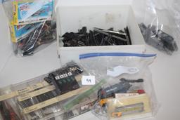 N Scale Train, Track, Switches, Parts, Locomotive, Most Cars For Parts Or Repair