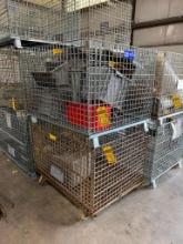 (2) Wire Baskets w/ Plastic Tubs