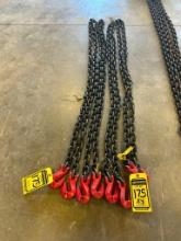 (4x) Grade 80, 3/8" Chain, 10', 7,100-LB. Capacity