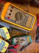 (1) Fluke 87 True RMS Multimeter, (1) Commercial Electric Meter, Model 10ADS