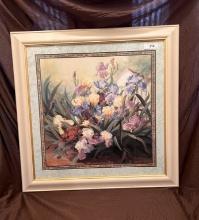 Large Framed Picture of Floral Design