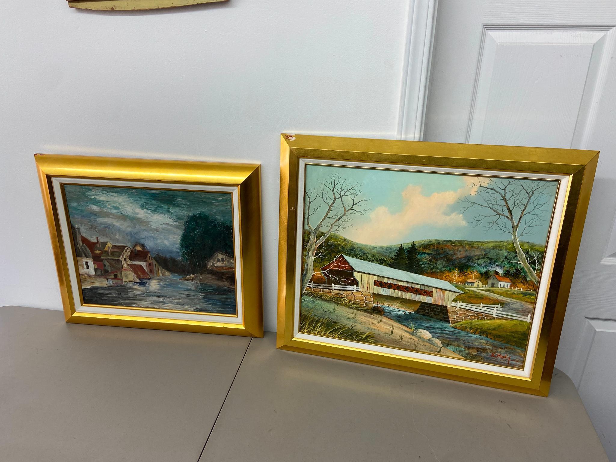 Group of Four Framed Paintings
