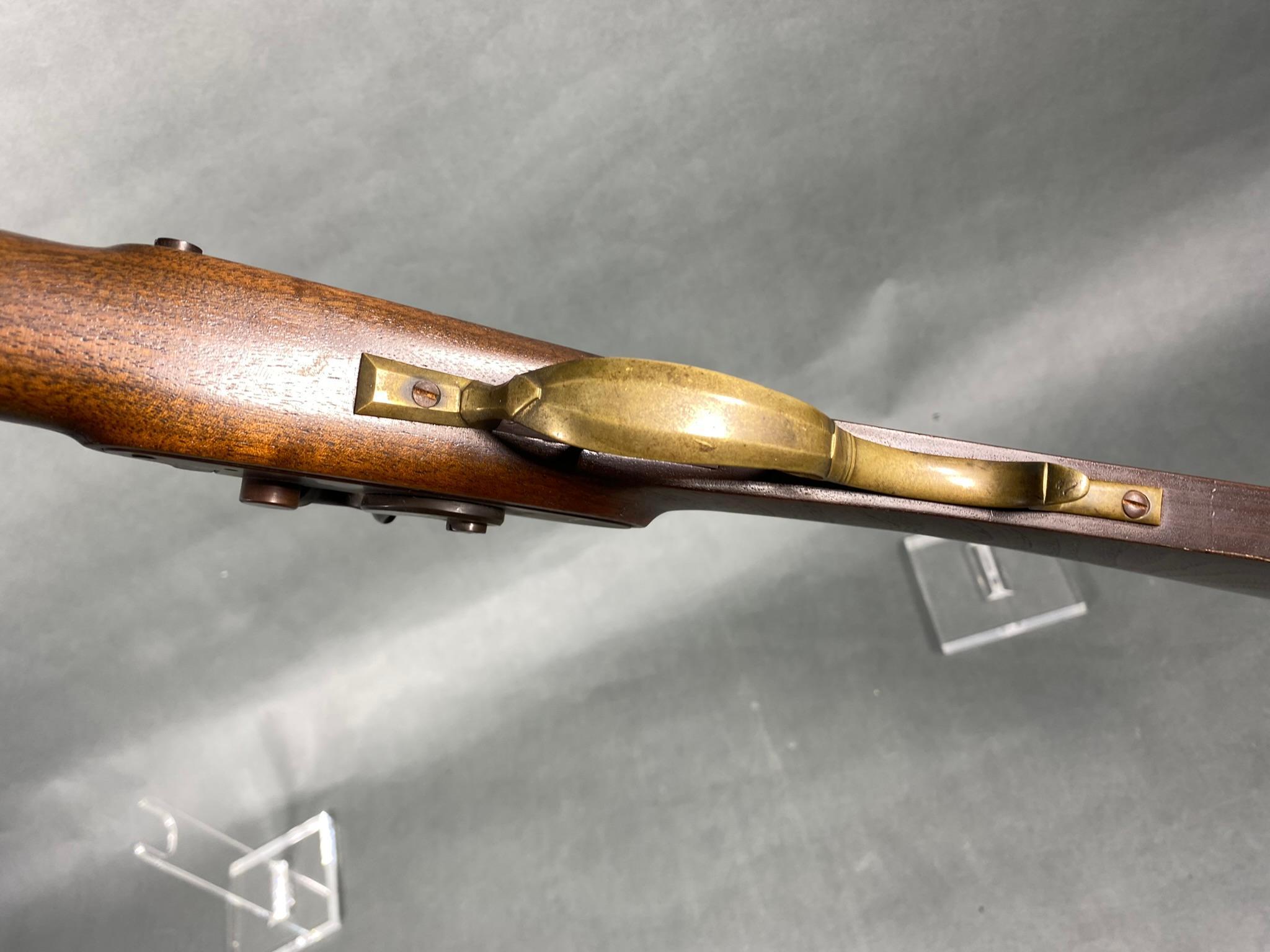 Vintage Percussion Rifle with Peep Sight 44 Cal