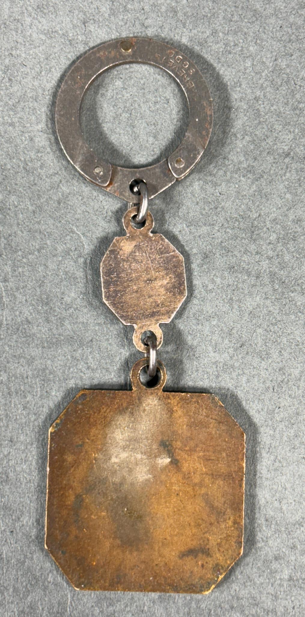 WWII FRENCH MADE "V FOR VICTORY" KEY CHAIN SGDG PATENT STAMP