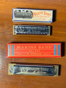 2 Marine Band M. Hohner Harmonicas