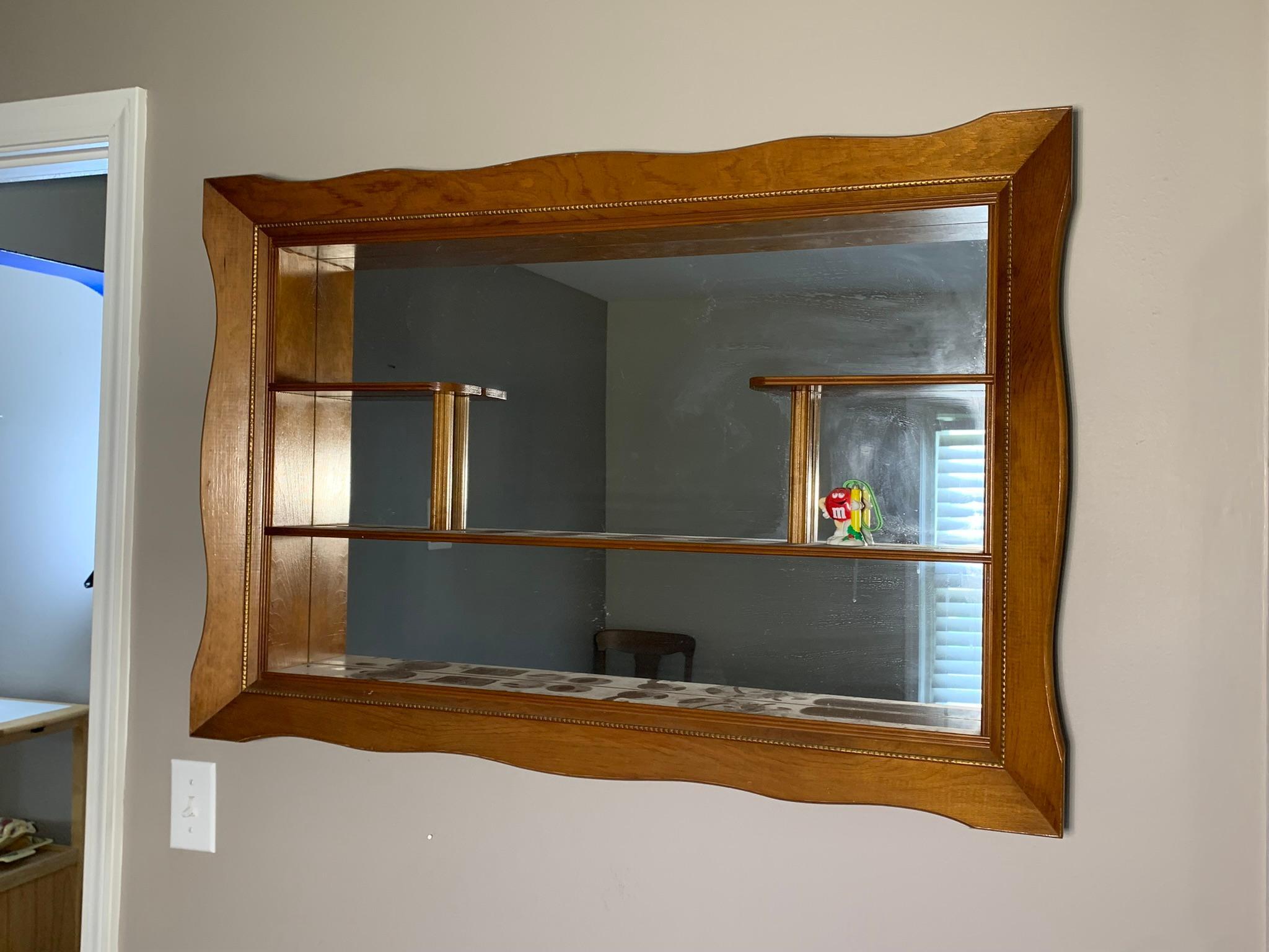 Bassett Furniture Dresser with Mirrors, Dog Bank, Soft Goods, Blankets, Mirror Display Shelf & More