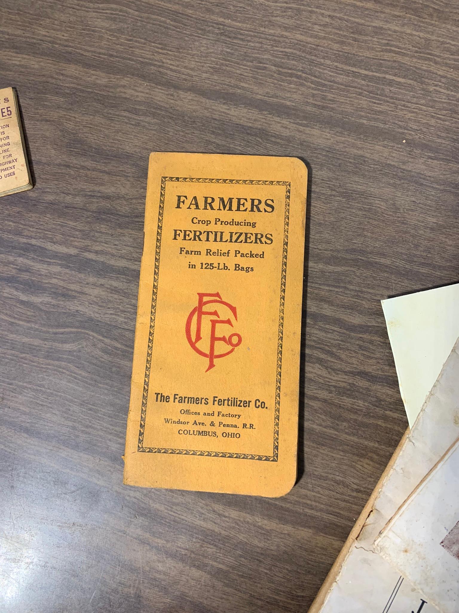 Vintage Photos Berne Union, Tractor Manuals, Brochures, & Other Early Farm Related Ephemera