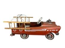 Vintage Fire Chief Pedal Car w/Ladders & Racks Bell