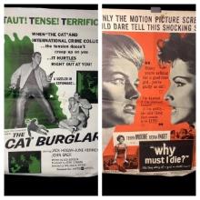 Two Vintage Movie Posters - The Cat Burglar and Why Must I Die