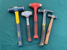 Group Lot of Five Hammers