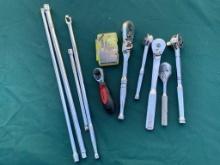 Group Lot of Socket Wrenches, Extensions and More
