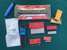 Snap-on T-Key and Hex Key Kit and Group of Starrett Gage Tools and More