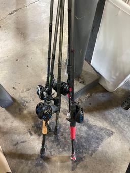 4 bait caster fishing rods