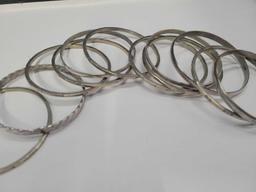 Lot of Mexico and unmarked bangle bracelets