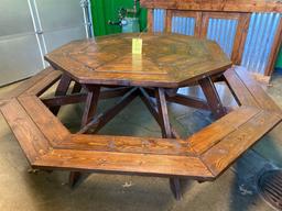 Octagon Wood Picnic Table