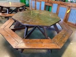 Octagon Wood Picnic Table