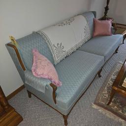 Unique Vintage Sofa & Chair W/ Ottoman