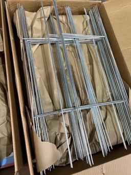 2 boxes of metal yard sign stakes