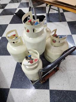 (5) empty AC Recovery Tanks