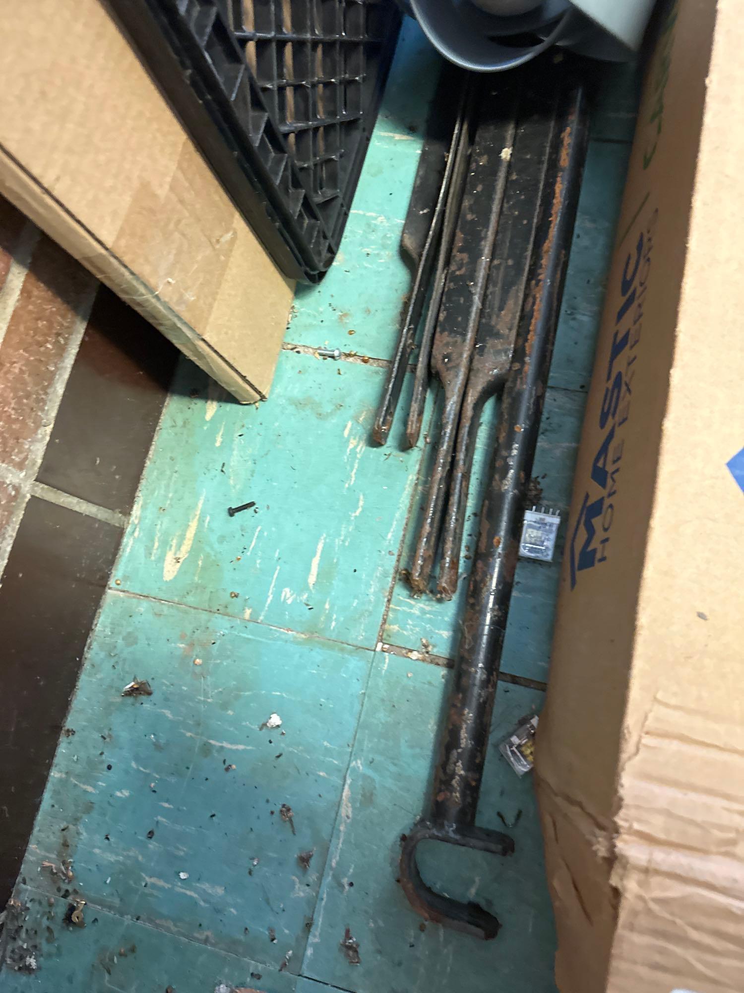 rolls of insulation - BiFold doors - Vinyl siding - peg board - scaffolding cross members